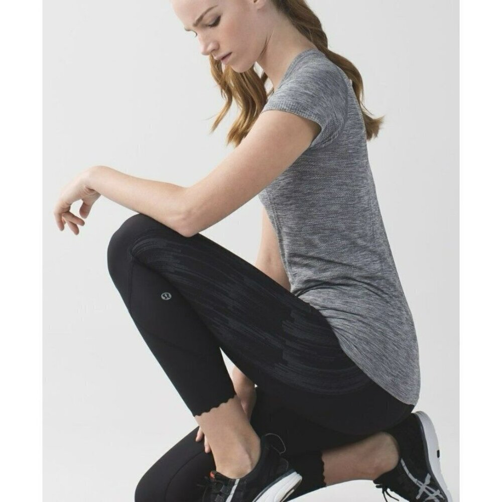 Lululemon Tight Stuff Tight Black / Black / Scratch Match Black Multi Size 4 EUC